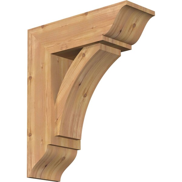 Ekena Millwork Thorton Traditional Smooth Bracket w/ Offset Brace, Western Red Cedar, 7 1/2"W x 22"D x 26"H BKT0806X22X26THR01SWR - main